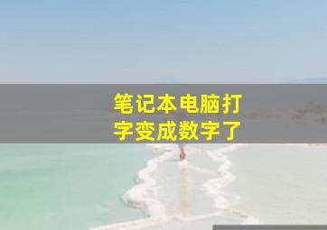 笔记本电脑打字变成数字了