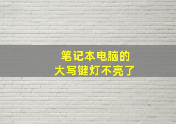 笔记本电脑的大写键灯不亮了