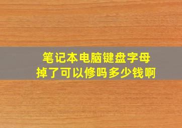 笔记本电脑键盘字母掉了可以修吗多少钱啊