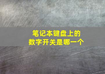 笔记本键盘上的数字开关是哪一个