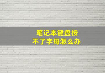 笔记本键盘按不了字母怎么办