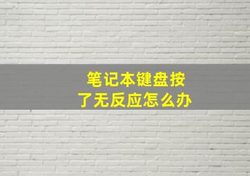 笔记本键盘按了无反应怎么办