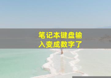 笔记本键盘输入变成数字了