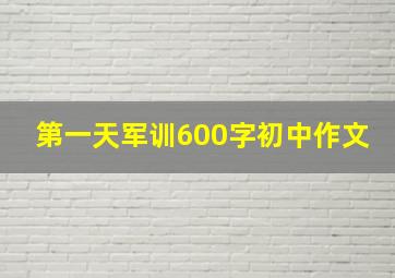 第一天军训600字初中作文