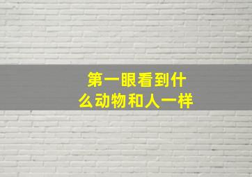 第一眼看到什么动物和人一样