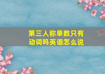 第三人称单数只有动词吗英语怎么说