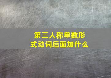 第三人称单数形式动词后面加什么