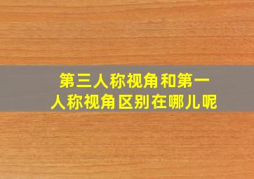 第三人称视角和第一人称视角区别在哪儿呢