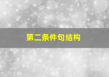 第二条件句结构