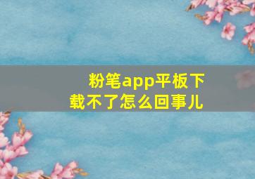 粉笔app平板下载不了怎么回事儿