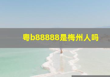 粤b88888是梅州人吗