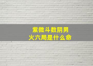 紫微斗数阴男火六局是什么命