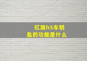 红旗h5车钥匙的功能是什么