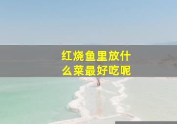 红烧鱼里放什么菜最好吃呢