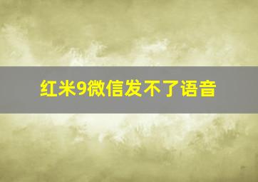 红米9微信发不了语音