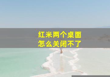 红米两个桌面怎么关闭不了