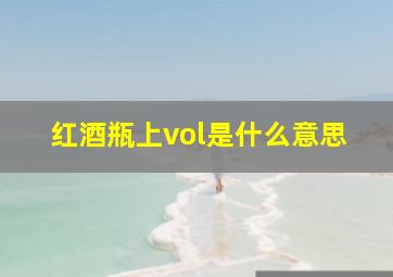 红酒瓶上vol是什么意思