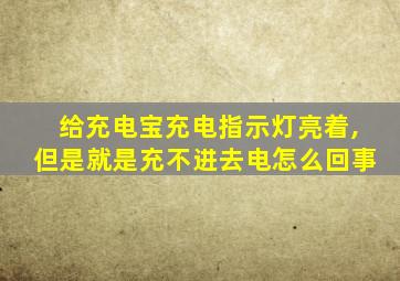 给充电宝充电指示灯亮着,但是就是充不进去电怎么回事