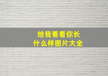 给我看看你长什么样图片大全