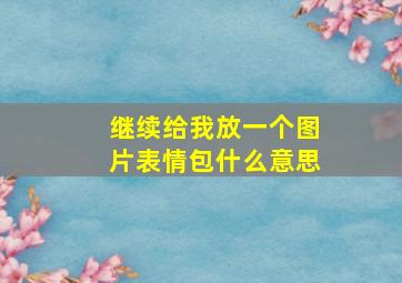 继续给我放一个图片表情包什么意思