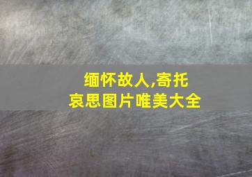 缅怀故人,寄托哀思图片唯美大全