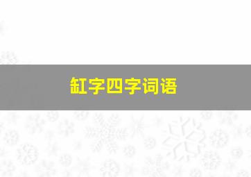 缸字四字词语