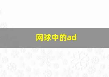 网球中的ad