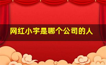 网红小宇是哪个公司的人