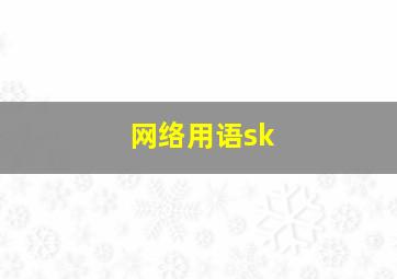 网络用语sk