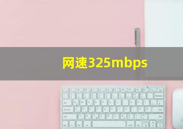 网速325mbps