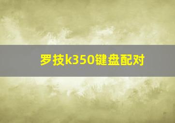 罗技k350键盘配对