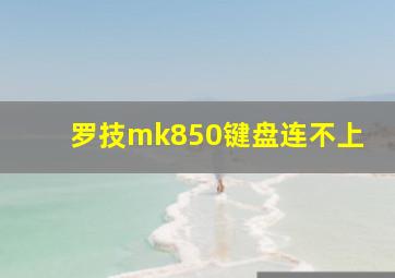 罗技mk850键盘连不上