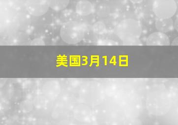 美国3月14日