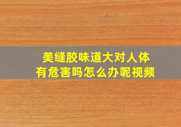 美缝胶味道大对人体有危害吗怎么办呢视频