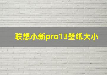 联想小新pro13壁纸大小