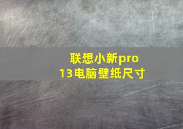 联想小新pro13电脑壁纸尺寸