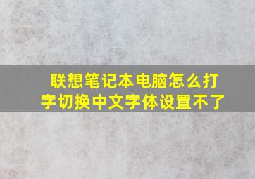 联想笔记本电脑怎么打字切换中文字体设置不了