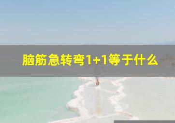 脑筋急转弯1+1等于什么