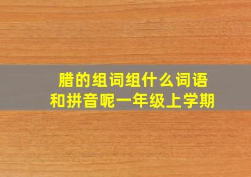 腊的组词组什么词语和拼音呢一年级上学期