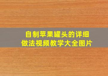 自制苹果罐头的详细做法视频教学大全图片