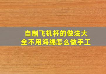 自制飞机杯的做法大全不用海绵怎么做手工