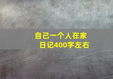 自己一个人在家日记400字左右