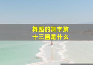 舞蹈的舞字第十三画是什么