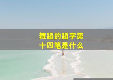 舞蹈的蹈字第十四笔是什么