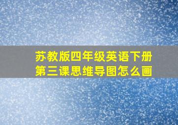 苏教版四年级英语下册第三课思维导图怎么画