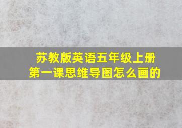 苏教版英语五年级上册第一课思维导图怎么画的