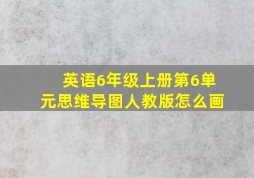 英语6年级上册第6单元思维导图人教版怎么画