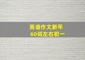 英语作文新年60词左右初一