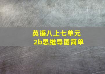 英语八上七单元2b思维导图简单