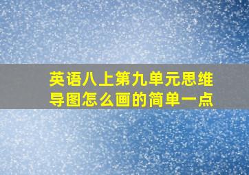 英语八上第九单元思维导图怎么画的简单一点